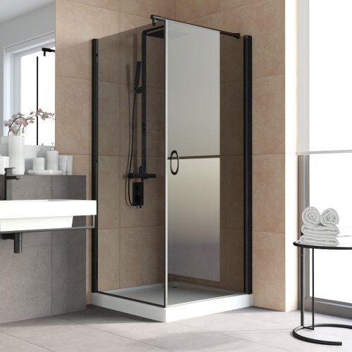 Душевой уголок Vegas-Glass EP-Fis LUX EP-Fis LUX 80*110 02М 07 R 110х80 стекло тонированное профиль черный без поддона