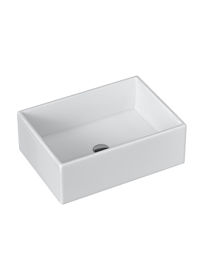 Раковина из фаянса Velvex 7072 46х23 накладная цвет белый без отверстий под смеситель