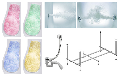 Ванна акриловая гидромассажная Timo VINO VINO1792R-KTVINO17-SPV1505-T-CM-T-BM-T-CT 170х92 пристенная асимметричная с каркасом