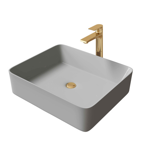 Раковина Grossman Color 48 см GR-3016GM накладная цвет серый матовый