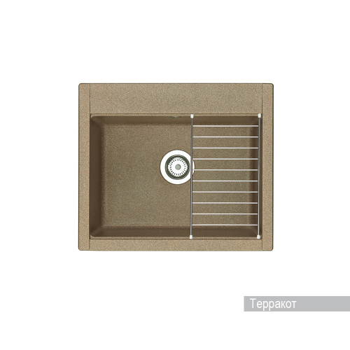 Мойка кухонная Aquaton Делия 1A715232LD270 59,4х51 цвет терракотовый