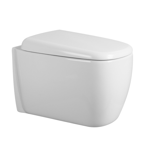 Унитаз подвесной Abber Rechteck AC1217 белый с сиденьем микролифт безободковый смыв торнадо