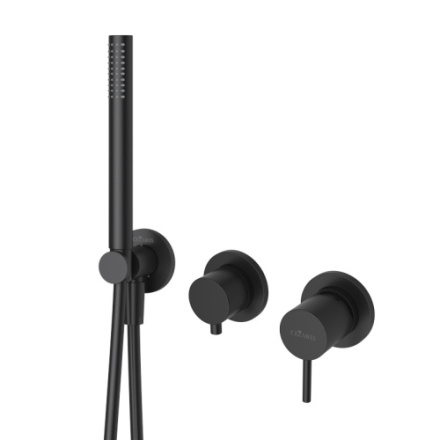 Смеситель Cezares LEAF LEAF-DIM3-D-L-NOP встраиваемый черный матовый