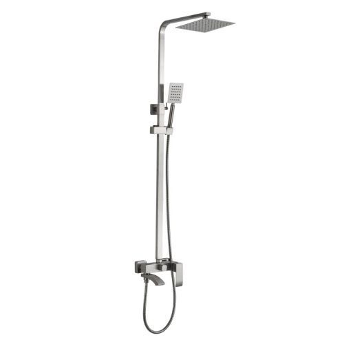 Душевая стойка Haiba HB24815 настенная цвет сталь