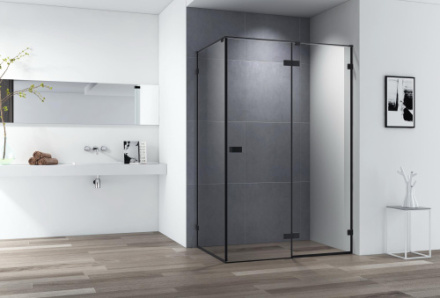 Душевой уголок Cezares BELLAGIO BELLAGIO-AH-1-120/100-C-NERO 120х100 стекло прозрачное 8 мм