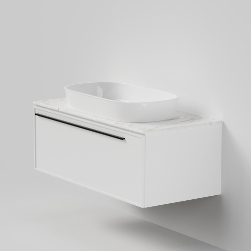 Тумба со столешницей La Fenice ELBA NFNC-01-ELB-B-100-3-GG 100х62х49 подвесная цвет белый