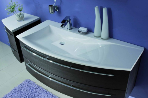 Раковина из минерального литья Puris Crescendo SWM112R1 120х56 накладная цвет белый 1 отверстие под смеситель