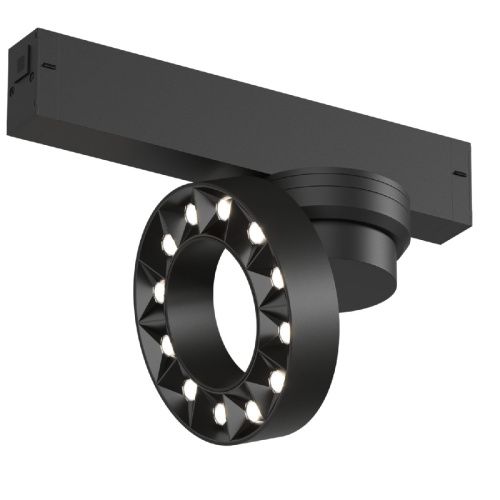 Трековый однофазный светильник Denkirs Smart grill (Смарт грилл) DK8030-BK