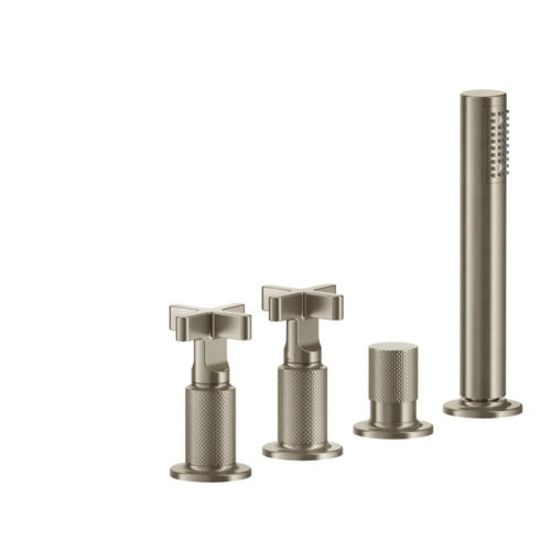 Смеситель Gessi Inciso 58143#149 на борт ванны никель