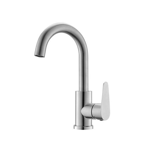 Смеситель Olisan STEEL ST1002 на раковину нержавеющая сталь