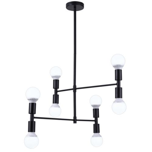 Люстра на штанге Natali Kovaltseva Loft Lux (Лофт Лукс) LOFT LUX 75129/8C BLACK