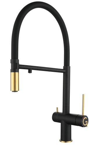 Смеситель для кухни Rivelato 1523517 nero oro на мойку черный/золото