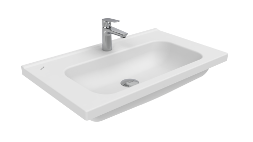 Раковина из сантехнического фарфора Creavit ideal ID080-00CB00E-0000 80х45 накладная цвет белый