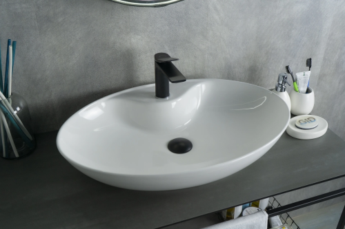 Раковина Gid Lago 65 см 51151 накладная цвет белый