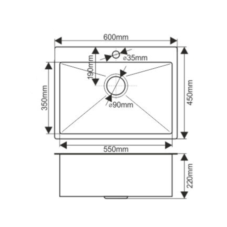 Кухонная мойка Melana ProfLine D6045HG золото 60x45 цвет золото - фото 2