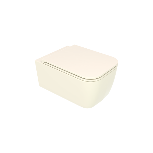 Чаша унитаза подвесная GSG Ceramic Design Brio BRWCSO015 цвет бежевый без сиденья безободковая каскадный смыв