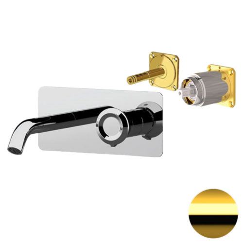 Смеситель для раковины Remer Element ET15KBDO встраиваемый в стену золото