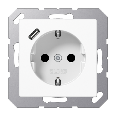 Розетка 2K+З USB Typ C Jung A500 A1520-18CWW