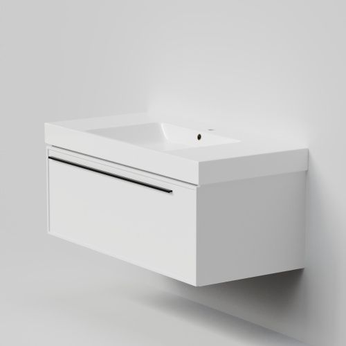 Тумба с раковиной La Fenice ELBA NFNC-01-ELB-B-100-3-100 101х36х49 подвесная цвет белый