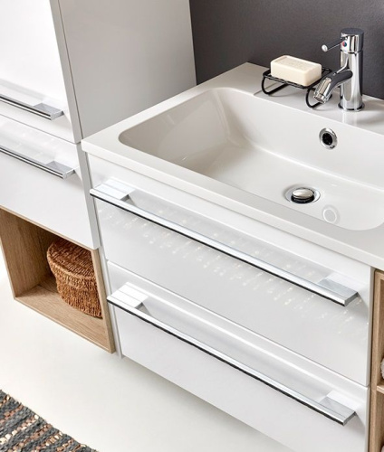 Тумба под раковину Marlin 3250star WMKAA6(286/286) 60х45х48 подвесная цвет белый шелковый глянец