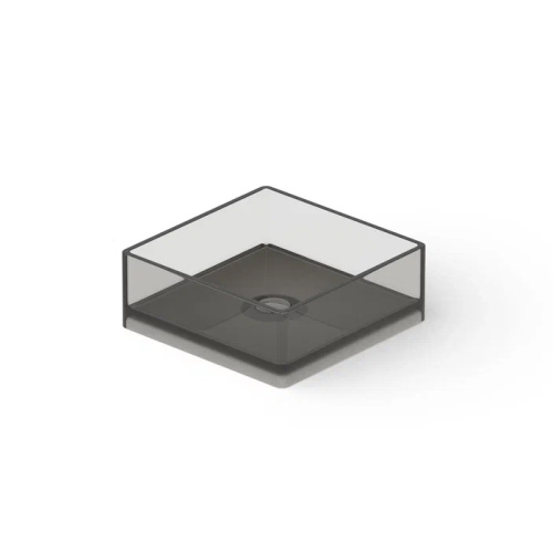 Раковина керамическая Dea Design Washbasins DD9008 400 R4 40х40 накладная цвет черный без отверстий под смеситель