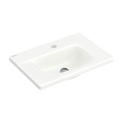 Раковина из сантехнического фарфора Berges Small 182008 45х31 подвесная цвет белый глянцевый