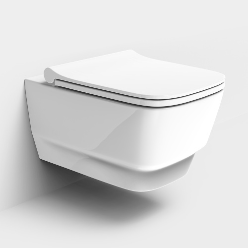 Чаша унитаза подвесная Boheme Bello 971-W цвет белый глянцевый без сиденья безободковый