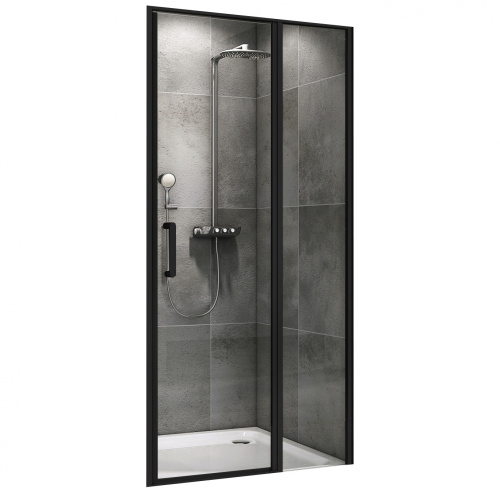 Душевая дверь Abber Sonnenstrand AG04120BS 120х195 стекло прозрачное профиль черный