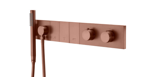 Смеситель для душа Boheme Zodiac Termo 133-SYS-BRB встраиваемый бронза брашированная с термостатом