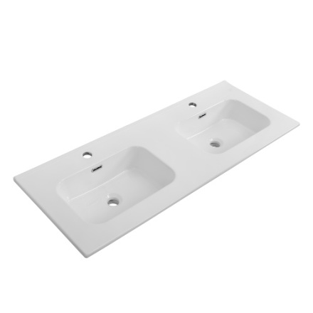 Раковина Cezares DUET 121 см CZR-8095-120-2 подвесная цвет белый глянцевый