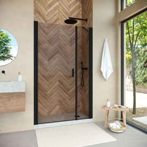 Душевая дверь Vegas-Glass EP-F-2 NOVO EP-F-2 NOVO 100 02М 05 L 100х190 стекло тонированное профиль черный