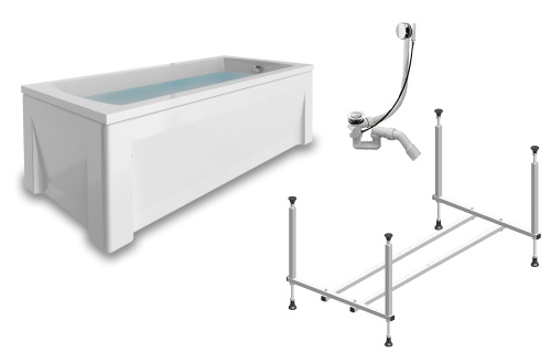 Ванна акриловая Timo RITTA RITTA1880-KT18-SPV1505-FP18H-TP80H 180х80 пристенная прямоугольная с каркасом Ванна акриловая Timo RITTA RITTA1880-KT18-SPV1505-FP18H-TP80H 180х80 пристенная прямоугольная с каркасом