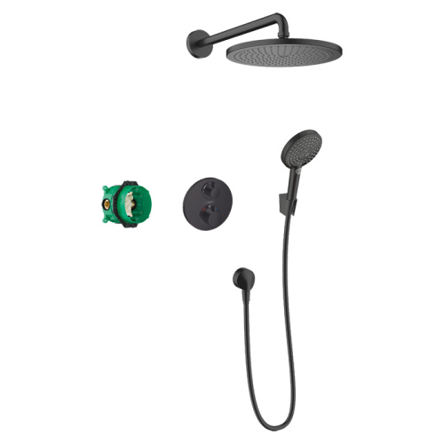 Душевая система Hansgrohe Croma Select 27961670 встраиваемая в стену цвет черный с термостатом