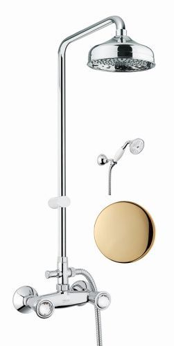 Душевая стойка Fiore 13OO0620 настенная цвет золото