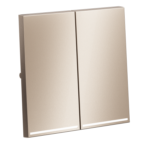 Клавиши для выключателя двухклавишного с подсветкой VOLTUM S70 METAL VLSM000410