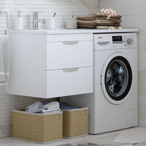 Тумба под раковину Corozo Алиот SD-00000603 57х47х52 подвесная цвет белый