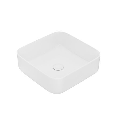 Раковина керамическая IDDIS Bridge BRIWS04i27 39х39 накладная цвет белый без отверстий под смеситель