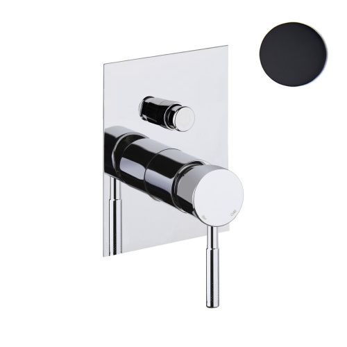 Смеситель для ванны и душа Webert Rimini RI860101560 встраиваемый в стену черный