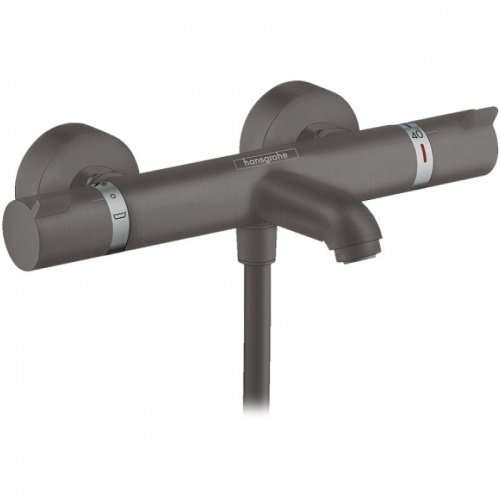 Смеситель Hansgrohe 13114340 настенный хром черный шлифованный/брашированный с термостатом