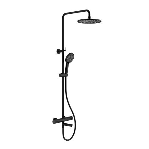 Душевая стойка Splenka S223.26.06 настенная цвет черный с термостатом