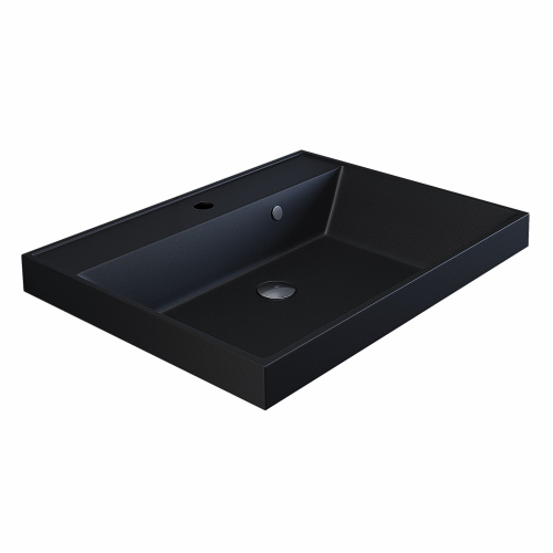 Раковина Uperwood Classic Quartz 60 см 291030012 полувстраиваемая цвет черный