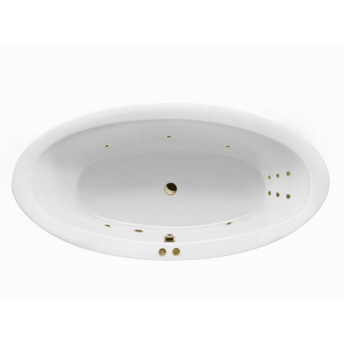 Ванна акриловая гидромассажная Excellent LUMINA WAEX.LUM19.LINE.BR 190х95 отдельностоящая овальная с каркасом