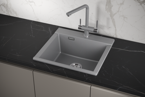 Кухонная мойка Granula 5201, АЛЮМИНИУМ 52х50 цвет серый поверхность матовая