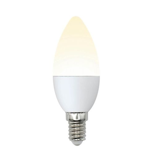 Лампа светодиодная Uniel Multibright C (Мултибригхт Ц) LED-C37-6W/WW/E14/FR/MB PLM11WH картон