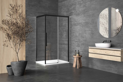 Душевой уголок Kolpa-San LIBRA 518470 120х90 стекло прозрачное профиль черный без поддона