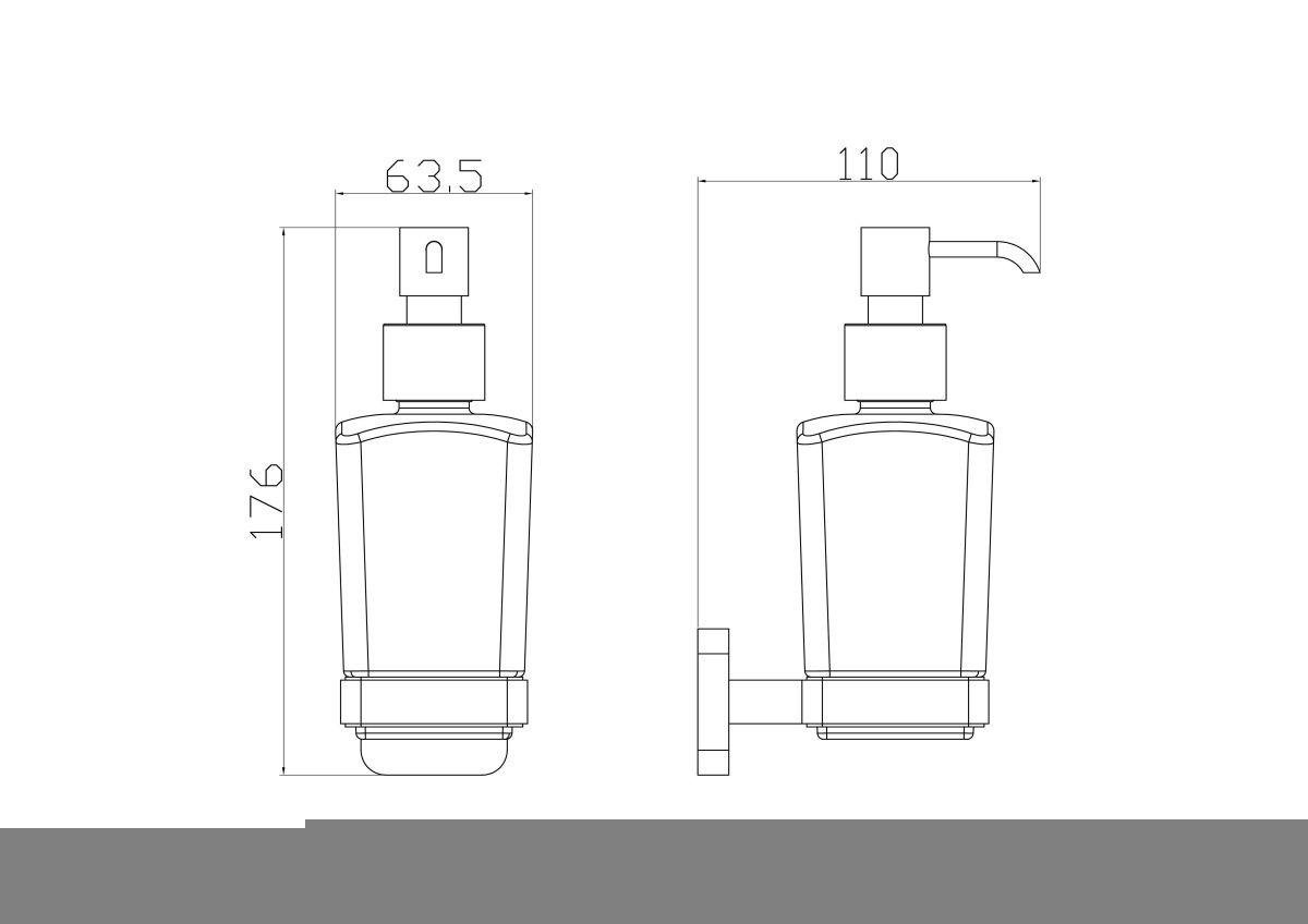Дозатор для мыла Wonzon & Woghand Still WW-6633 - фото 2
