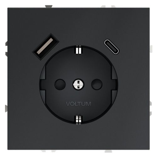 Розетка с USB, A+C VOLTUM S70 VLS040507