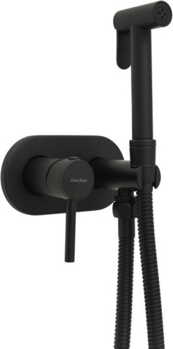 Гигиенический душ со смесителем Allen Brau Priority 5.31005-31 встраиваемый в стену черный