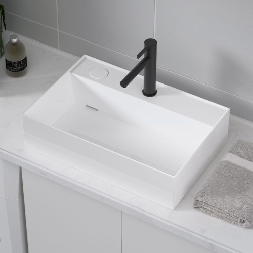 Раковина CeramaLux 6252L 50х40 накладная цвет белый