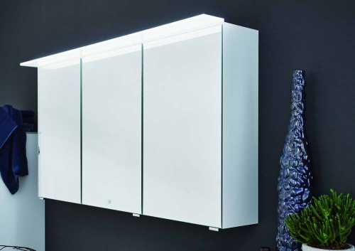 Зеркало-шкаф Puris Ice Line S2A431A91(194-307) 120х17х67 подвесной цвет белый матовый